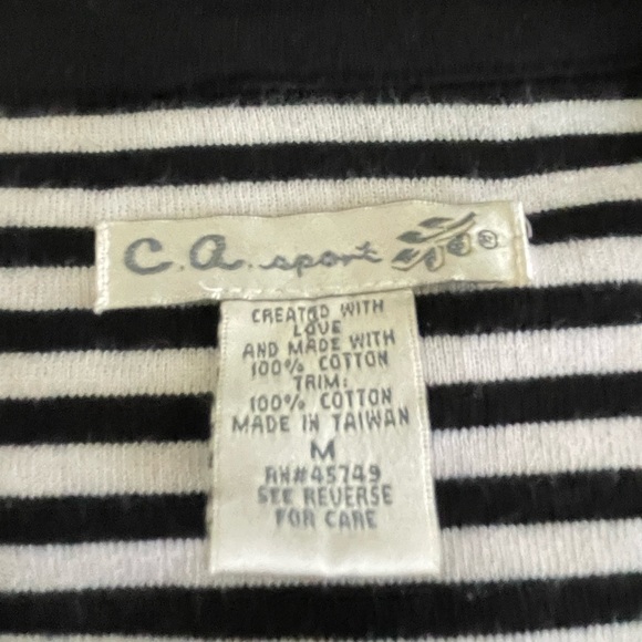 C.A. Sport Vintage 100% Cotton Black Vest with gold button snaps, Size M - Picture 5 of 7